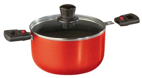 Brunner akcesoria kempingowe artykuły patelnia aluminiowa czerwona średnica 24 cm, 310/502 310/502