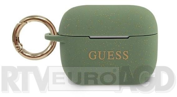 Guess Guess GUACAPSILGLKA Silikonowe etui AirPods Pro khaki GUACAPSILGLKA