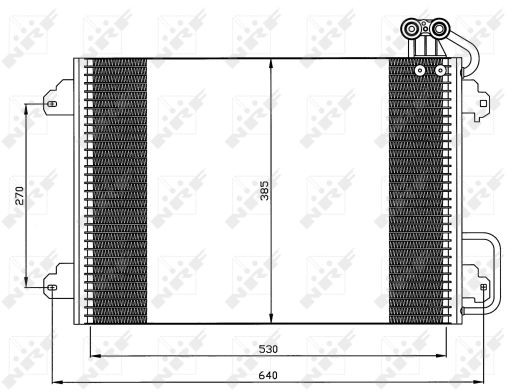 NRF CHŁODNICA KLIMATYZACJI 35340 RENAULT SCENIC 1,4/1,8/2,0/1,9DTI/DCI 97-03 35340