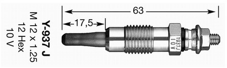 NGK Świeca żarowa KGN D-Power 5 Y-937J 7503