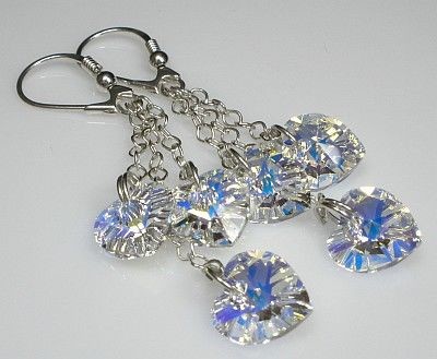 Swarovski 21 kolorów -=MIX=- długie kolczyki