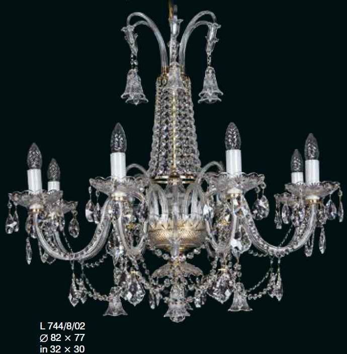Elita bohemia Żyrandol kryształowy 8-ramienny - Bohemia L 744/8/02