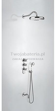 Zdjęcia - Zestaw prysznicowy Tres 24235301 Zestaw natryskowy z baterią termostatyczną podtynkową z regu 
