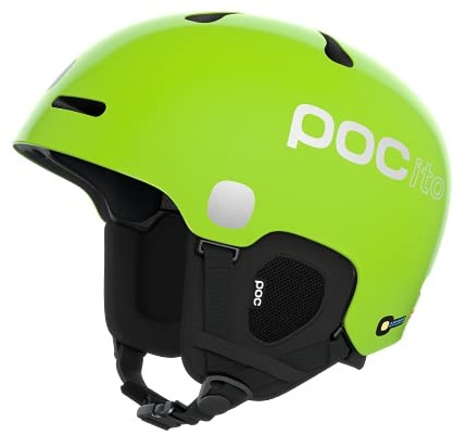 POC POCito Fornix MIPS lekki i bezpieczny kask narciarski dla dzieci z chipem NFC, fluorescencyjny żółty/zielony, XS-S (51-54 cm)