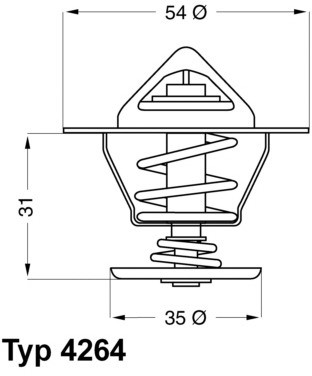 Wahler Termostat, żrodek chłodzący 4264.84D