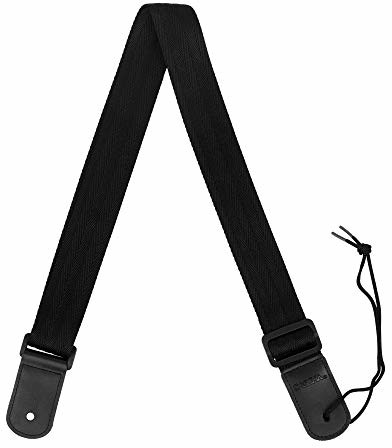 CASCHA CASCHA pasek ukulele, pasek do noszenia regulowany do 139 cm, nylon, czarny HH 2204
