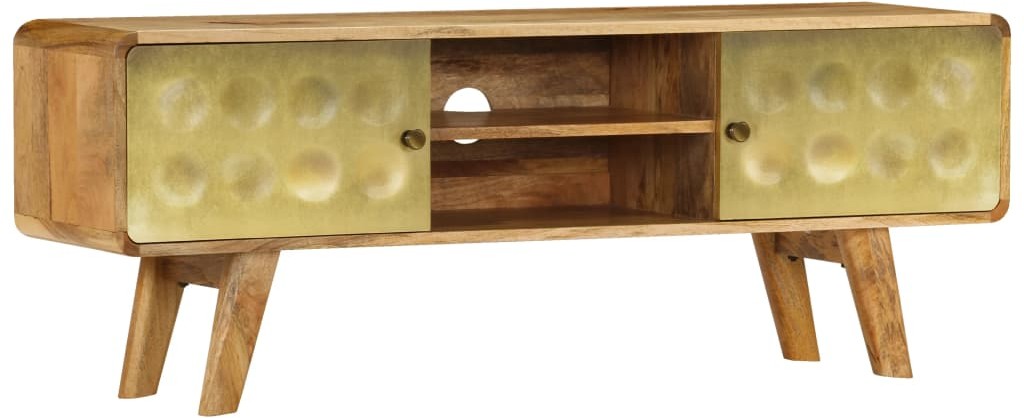 vidaXL Szafka pod telewizor, lite drewno mango, 120 x 30 x 45 cm