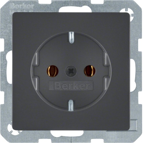 Berker Q1/Q3/Q7 antracyt gniazdo SCHUKO B_47436086