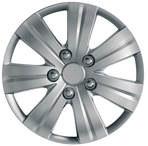 Ring Automotive rwt77 Flare ozdobne kołpaki na koła w komplet, 12 V, 4 sztuki, 38 cm (15), Silver RWT1577
