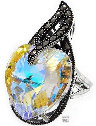 Swarovski Arande pierścionek AURORA HEART ADMIRE SREBRO 3574810184