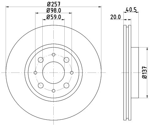HELLA PAGID Tarcza hamulcowa PAGID 8DD355103-871