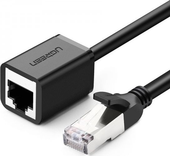 Ugreen Kabel sieciowy UGREEN przedłużacz Ethernet RJ45 Cat 6 FTP z metalową wtyczną 2m czarny UGR261BLK