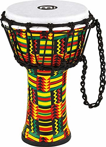 Meinl Percussion Percussion Junior Djembe z syntetyczną skorupą i głowicą, wykończenie Simbra nie wyprodukowano w Chinach 18 cm kompaktowy rozmiar, lina, 2-LATA GWARANCJA (JRD-SI) JRD-SI