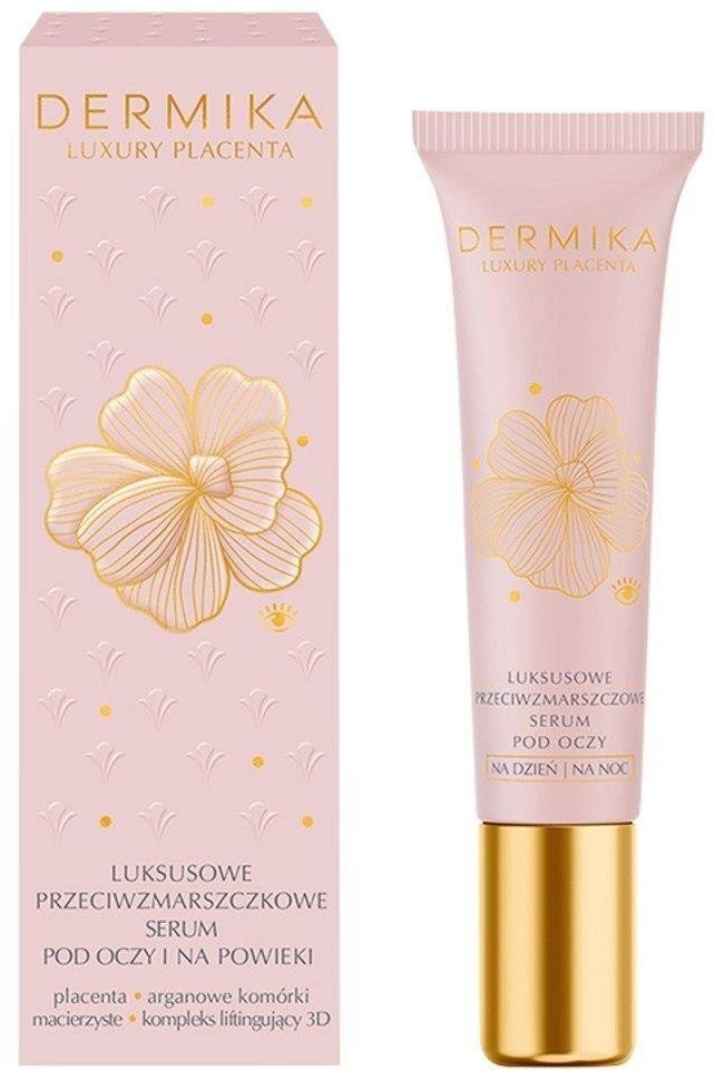 Dermika Luxury Placenta luksusowe przeciwzmarszczkowe serum pod oczy i na powieki 15ml 109164-uniw