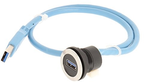 Schlegel Schlegel 23.001.562 gniazdo USB 3.0 stal nierdzewna, 1 gniazdo USB typu A, 1 kabel USB 3.0 długość 60 cm i wtyczka typu A 23.001.562