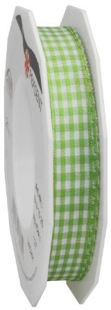 Pattberg Prezent 15 MM 20 m Vichy  kratkowana tasiemka, zielone jabłuszko 6191520-127