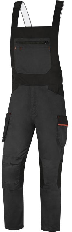 Delta-Plus M2SA3STR - ogrodniczki robocze, krój Adjusted, 10 kieszeni - 1 na miarkę,  63% poliester, 34% bawełna, 3% elastan, 260 g/m - S-5XL.