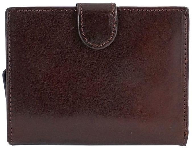 Barberini's Skórzany portfel klasyczny - Barberini's - Brązowy ciemny 8075-11