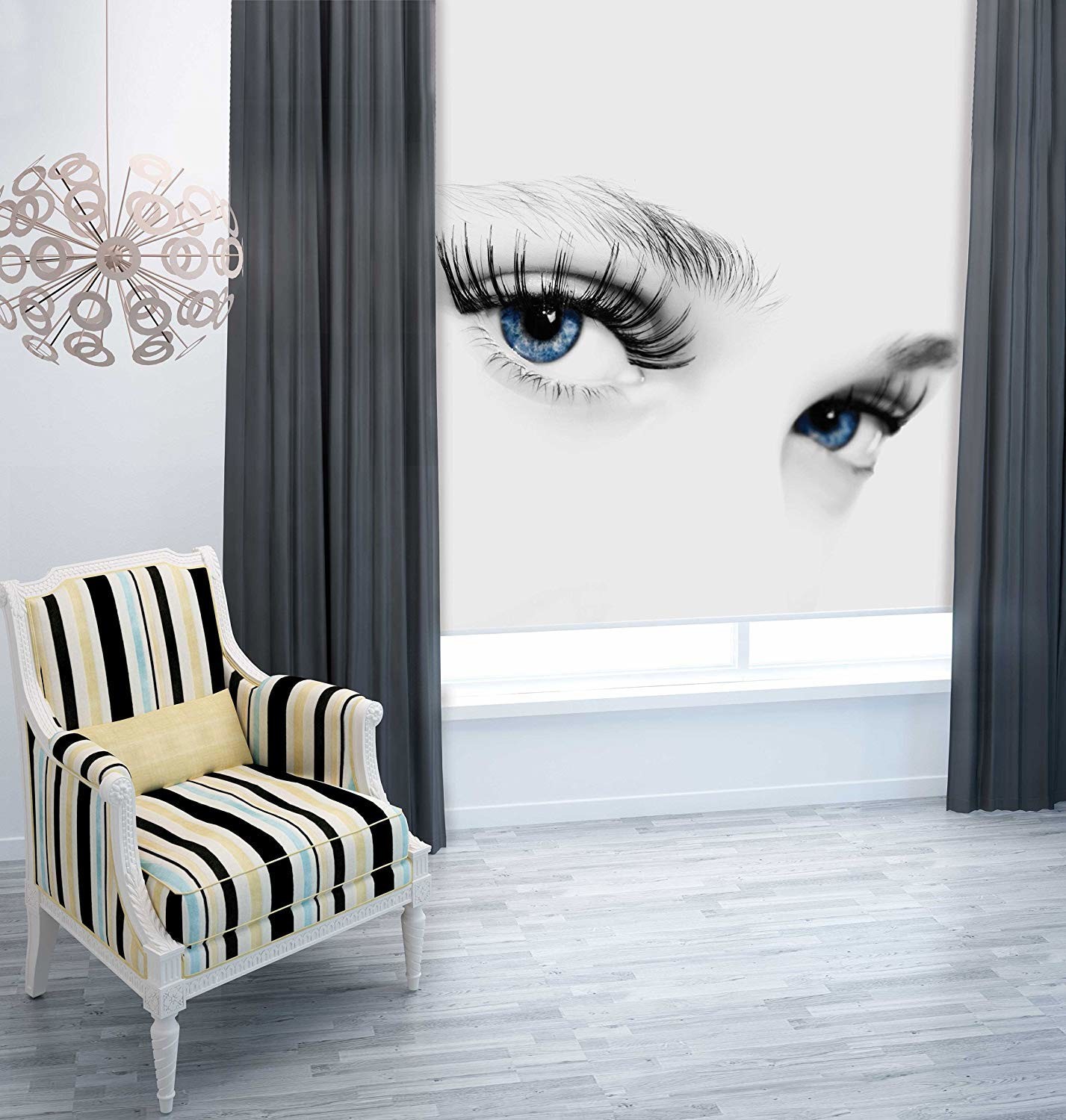 Startex 01564 DS 5041 roleta z boczną regulacją z cyfrowym nadrukiem do montażu na ścianie lub suficie, 160x120 cm 01564