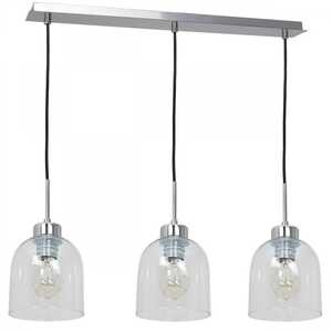 Luminex Fill 1737 lampa wisząca zwis 3x60W E27 chrom/transparentna