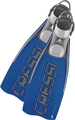 Cressi Ara płetwy do nurkowania, regulowane z paskiem bungee, niebieski, S/M BE136240