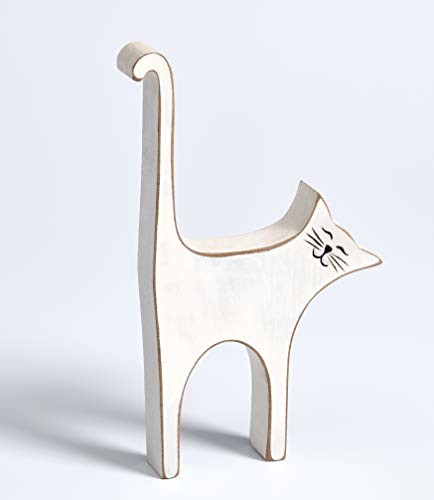 Walther Design Figurka dekoracyjna kot, biała, wysokość 17 cm