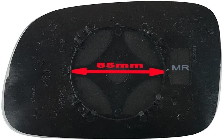 Szkło lusterka prawe ASFERYCZNE + MOCOWANIE Jeep Grand Cherokee 1999-2004 JE4FW