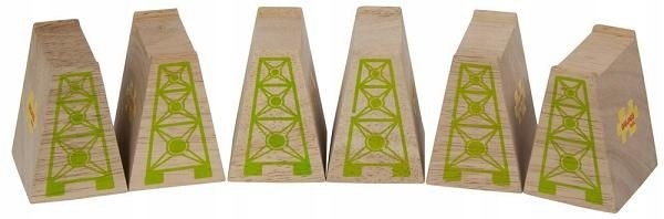Bigjigs Toys Kolejki Drewniane Podpórki Pod Tory BJT053