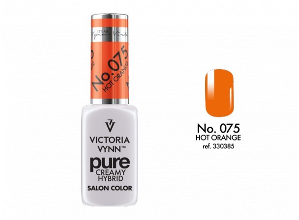 VICTORIA VYNN VICTORIA VYNN Kremowy Lakier Hybrydowy PURE kolor: 075 HOT ORANGE 8ML VIC000069