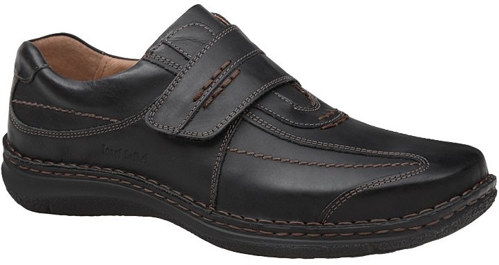 Josef Seibel Półbuty 43332 80 600 Anvers Alec Schwarz Czarne rzepy XXL 29001