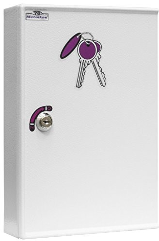 Metalkas Klucz metalkas wiszącą szafka na klucze do 22, RAL 7035, szary