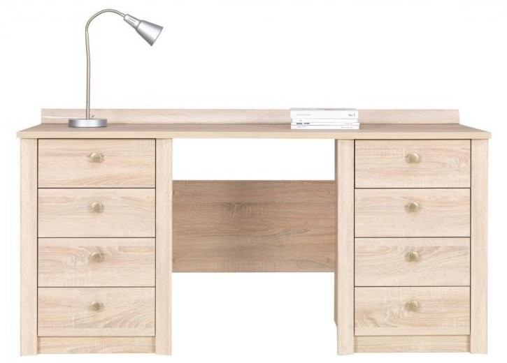 Duże biurko 160 cm 8 szuflad dąb sonoma system F16
