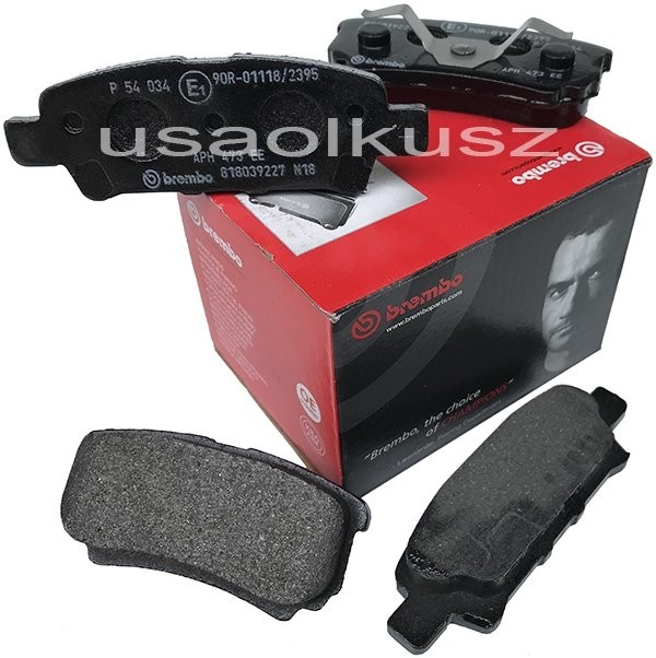 BREMBO Tylne klocki hamulcowe do tarcz 262mm Dodge Avenger P54034