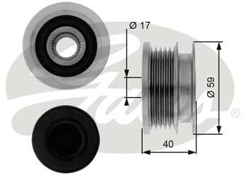 GATES Alternator - sprzęgło jednokierunkowe GATES OAP7074