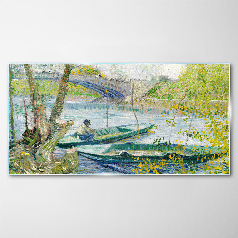 PL Coloray Obraz Szklany Wędkowanie wiosna Van Gogh 100x50cm