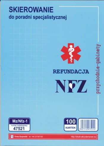 Firma krajewski Skierowanie do poradni specjalistycznej [Mz/Nfz-1] Mz/Nfz-1