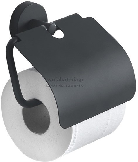 Gedy Eros uchwyt na papier z klapką czarny 2325CZAR