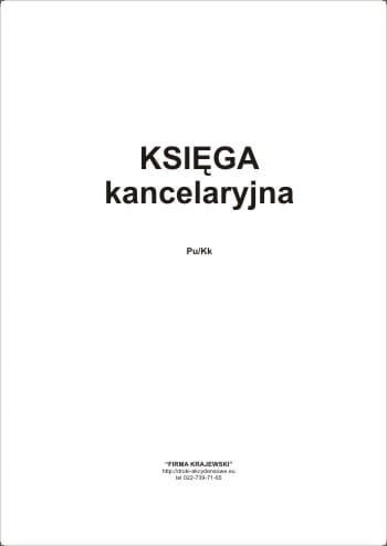 Firma krajewski Księga kancelaryjna [Pu/Kk] Pu/Kk