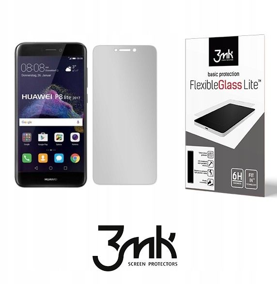 Huawei P8 Lite 2017 Szkło hybrydowe 6H 3mk Fg Lite