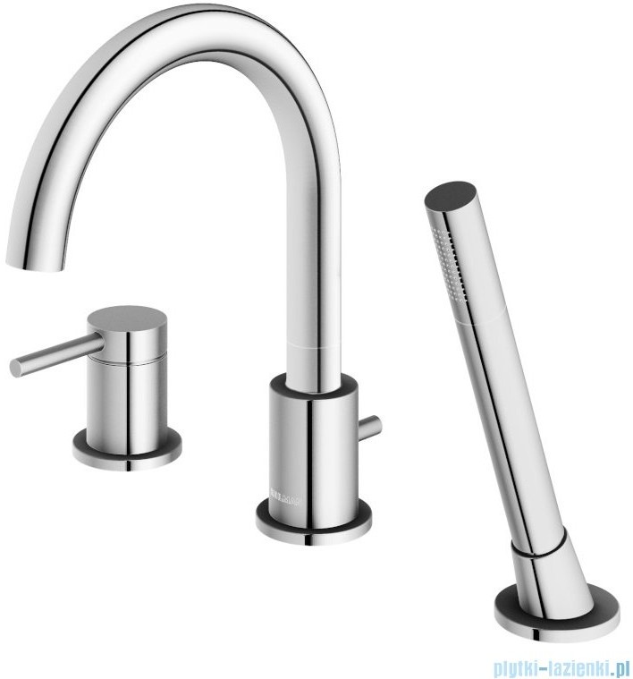 KOHLMAN Axel bateria wannowa 3-otworowa z obrotową wylewką chrom QB241A |