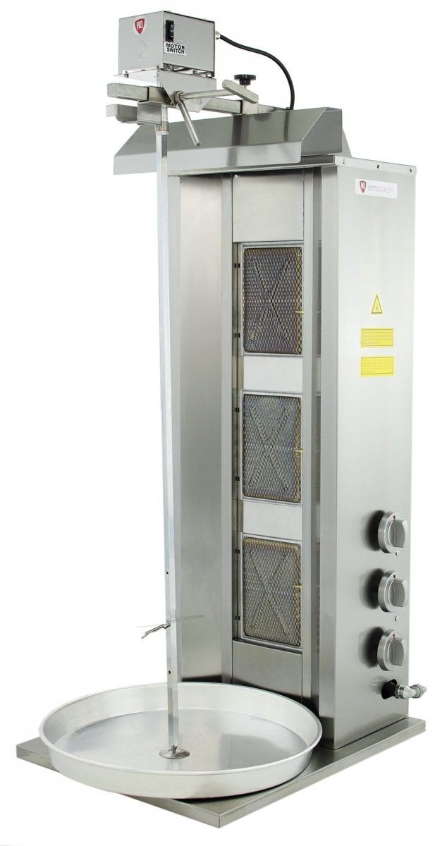 Resto Quality Gyros | opiekacz gazowy do kebaba | 3 palniki | wsad do 40kg | RQ43033| Linia Budget RQ43033