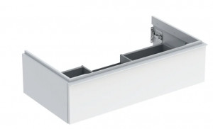 GEBERIT 502.312.01.1 Szafka pod umywalkę iCon z jedną szufladą 88,8 cm x 24,7 cm x 47,6 cm biały lakierowany na wysoki połysk biały matowy