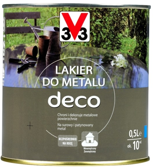 V33 Lakier do metalu Deco bezbarwny matowy 0 5 l
