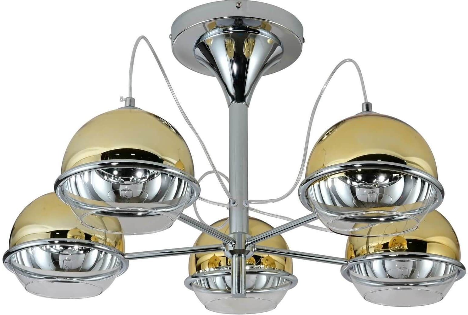 Lumina Deco Deco Veroni lampa sufitowa 5 złota chrom LDC 1029-5 (GD) Deco LDC 1029-5 (GD)