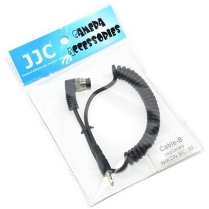 JJC Cable-B kabel przyłączeniowy pilot do zdalnego wyzwalania migawki 2,5 MM JACK (sieciowy, przewód łączący) zapewnia triggertrap i Nikon MC-30 CABLE-B
