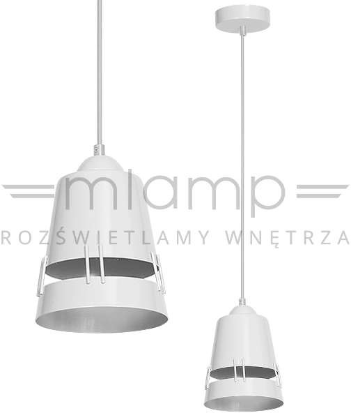 Milagro LAMPA wisząca APOLLO 770 metalowa OPRAWA industrialny zwis biały 770
