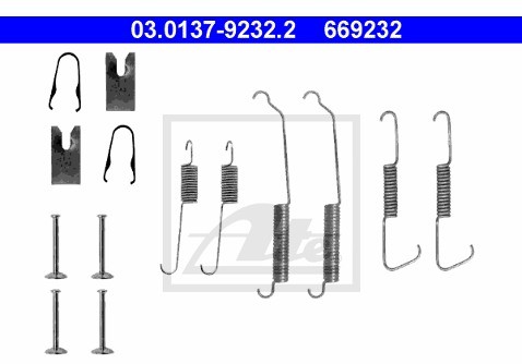 ATE Zestaw dodatków, szczęki hamulcowe 03.0137-9232.2