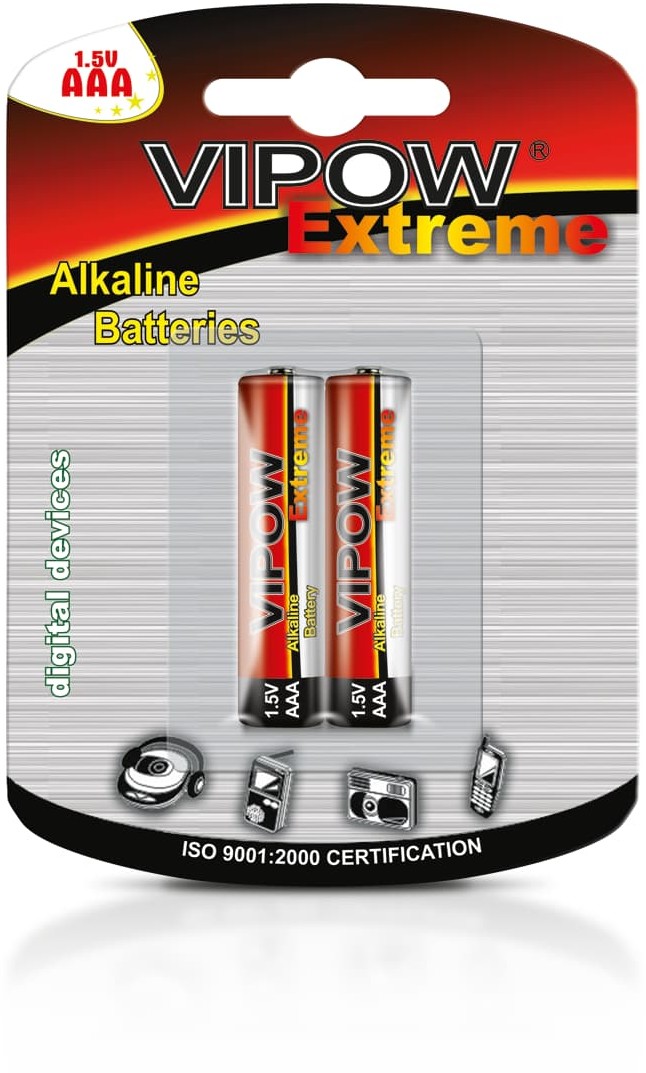 Vipow Baterie alkaliczne EXTREME LR03 2szt./bl. LEC-BAT0090B