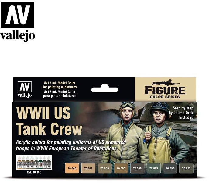 Vallejo Model Color Zestaw 8 farb - WWII US Tank Crew Vallejo 70186