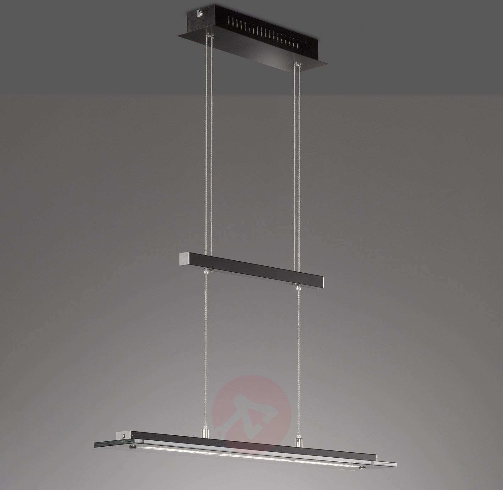 Honsel Stylowa lampa wisząca czarna 88 cm z diodą LED  3 stopnie do przyciemniania - Cavolo